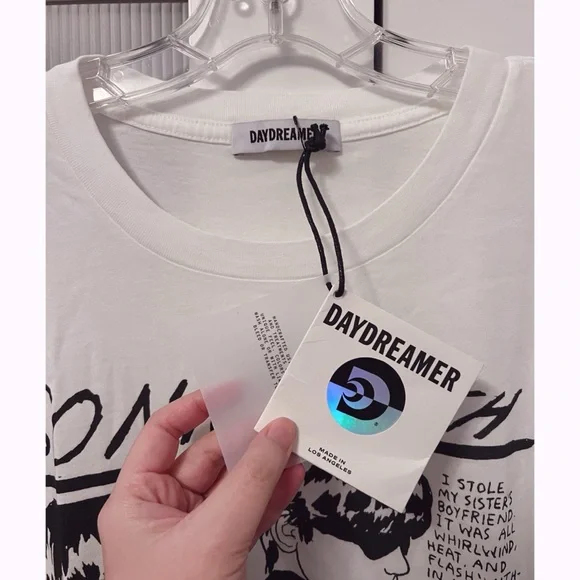 NWT Daydreamer Sonic Youth Goo Merch Tee Graphic Tshirt in Vintage White - Picture 6 of 13